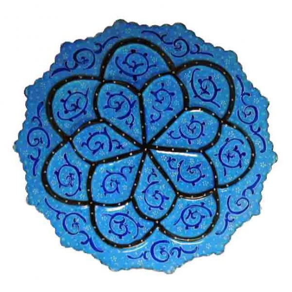 Plato Esmaltado con relieve y borde especial Minakari, 11 cm