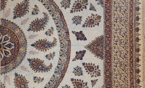 Algodón Estampado, 220 cm x 280 cm, Ghalamkar; Mantel, Tapiz, Cubrecama, Cubresofá - Imagen 3