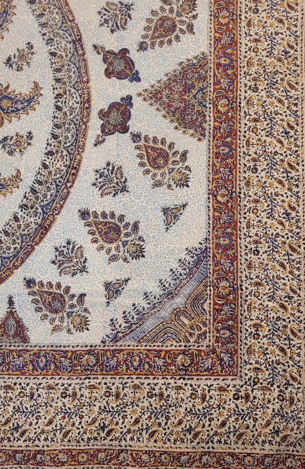 Algodón Estampado, 220 cm x 280 cm, Ghalamkar; Mantel, Tapiz, Cubrecama, Cubresofá - Imagen 2