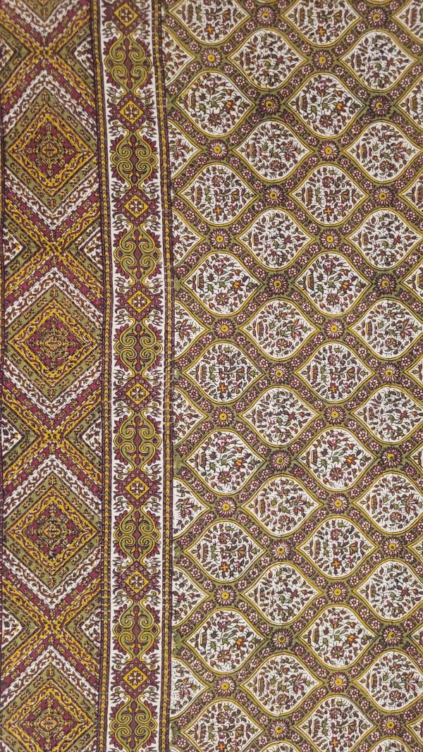 Algodón Estampado, 240 cm x 160 cm, Ghalamkar; Mantel, Tapiz, Cubrecama, Cubresofá - Imagen 3