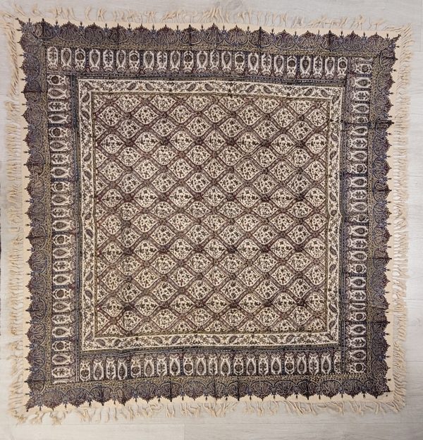 Algodón Estampado, 120 cm x 120 cm, Ghalamkar; Mantel, Tapiz