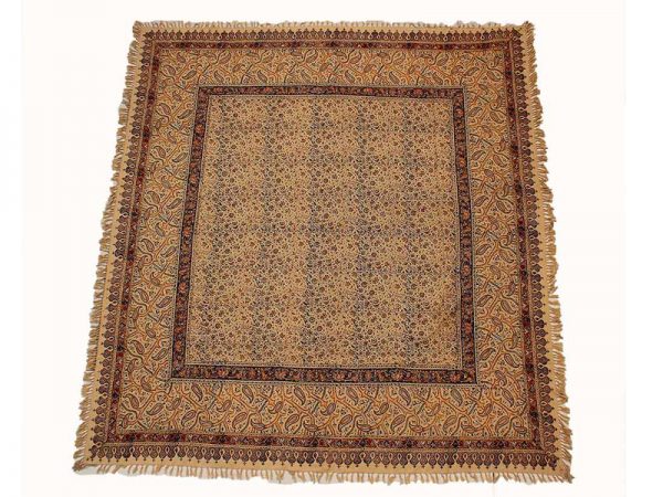 Algodón Estampado, 200 cm x 200 cm, Ghalamkar; Mantel, Tapiz, Cubrecama, Cubresofá