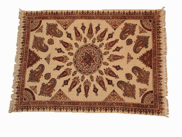 Algodón Estampado, 200 cm x 135 cm, Ghalamkar; Mantel, Tapiz, Cubrecama, Cubresofá