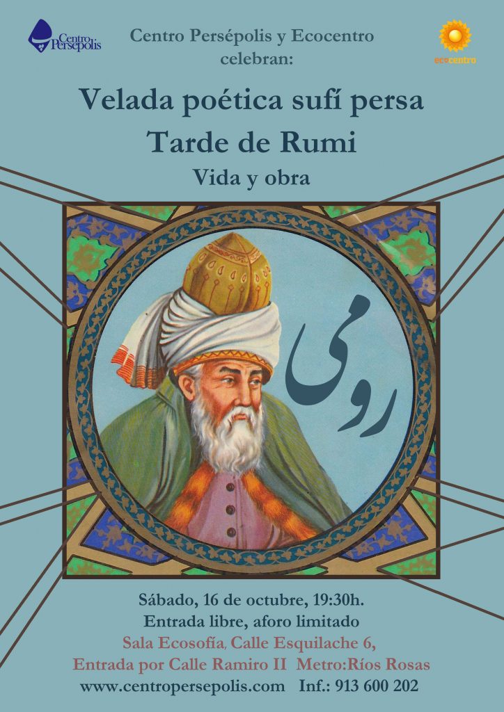 Velada poética sufí persa, vida y obra de Rumi-2