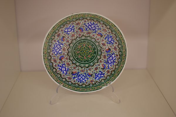 Plato de cobre esmaltado pintado a mano