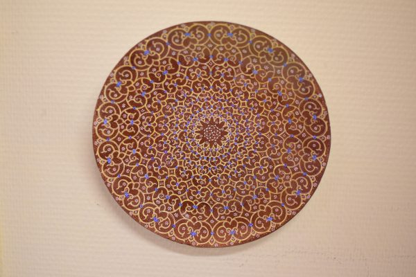 Plato esmaltado liso Minakari