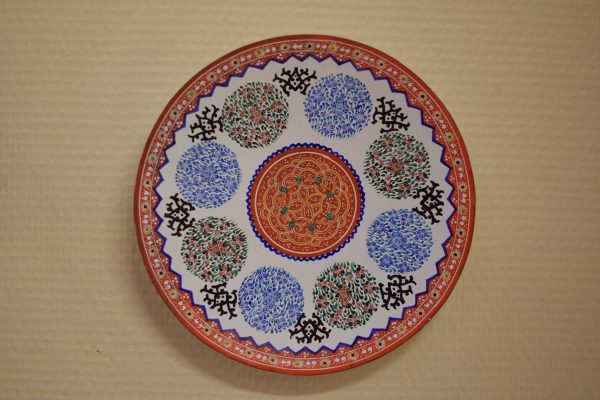 Plato esmaltado liso Minakari