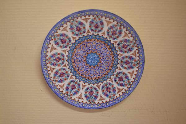 Plato esmaltado liso Minakari - 20 cm