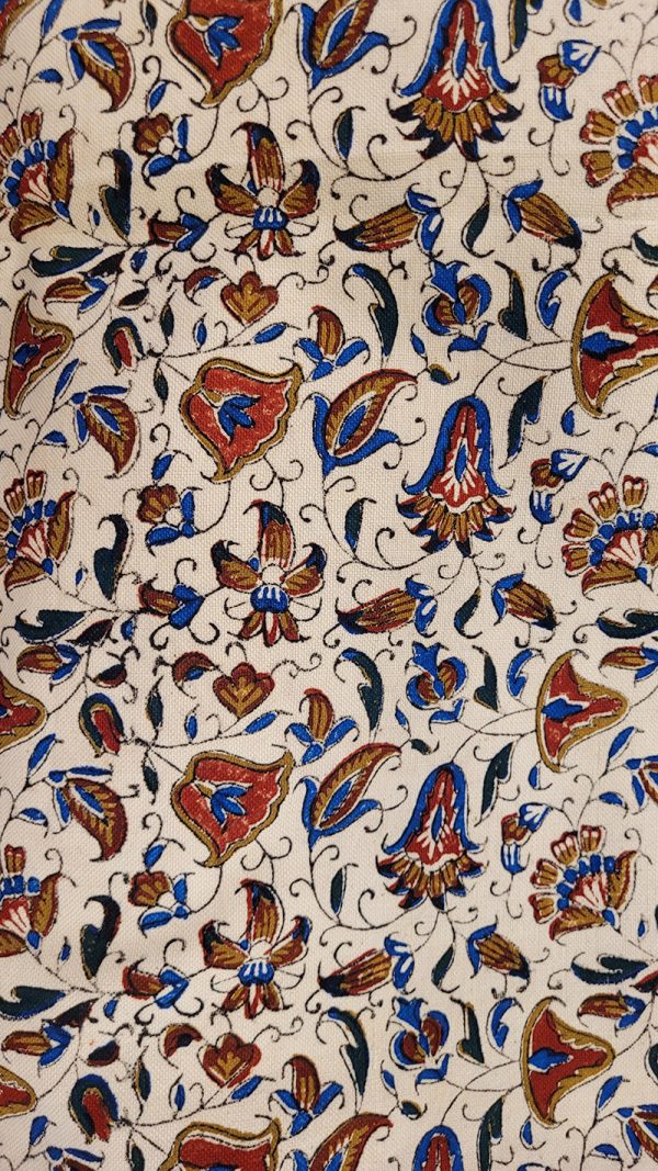 Mantel de algodón estampado a mano,150 cm x 150 cm, Ghalamkar - Imagen 3