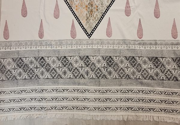 Algodón Estampado, 160 cm x 240 cm, Ghalamkar; Mantel, Tapiz, Cubrecama, Cubresofá