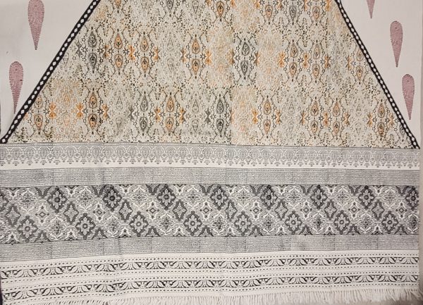 Algodón Estampado, 160 cm x 240 cm, Ghalamkar; Mantel, Tapiz, Cubrecama, Cubresofá - Imagen 2