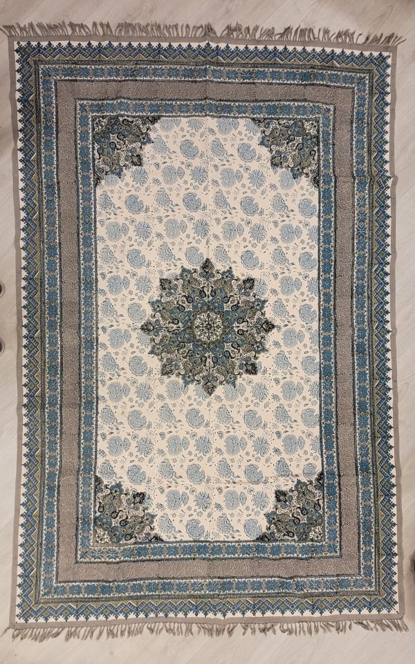 Algodón Estampado, 135 cm x 200 cm, Ghalamkar; Mantel, Tapiz, Cubrecama, Cubresofá