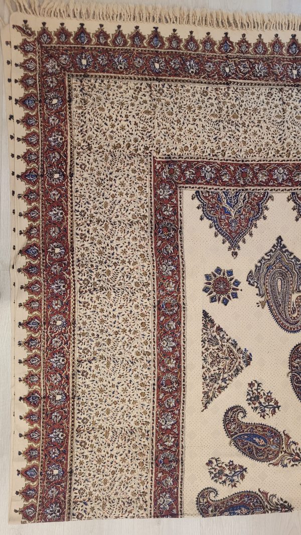 Algodón estampado a mano, 220x280cm,Ghalamkar - Imagen 2