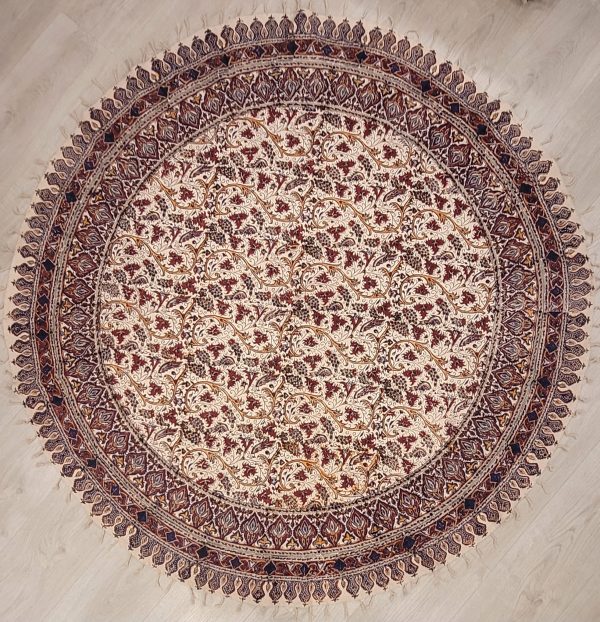 algodón estampado, Mantel redondo 150cm,Ghalamkar